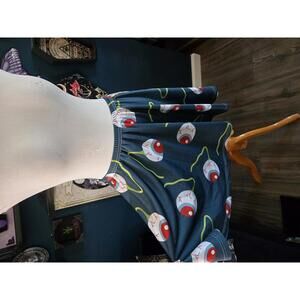 Eyeball Print Mini Skirt - Blue